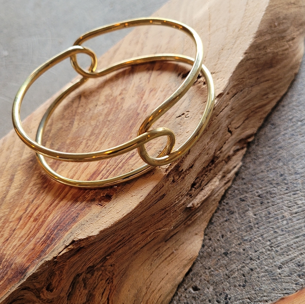 Solid Brass Designer Bangle Unique Bracelet Style - image 1